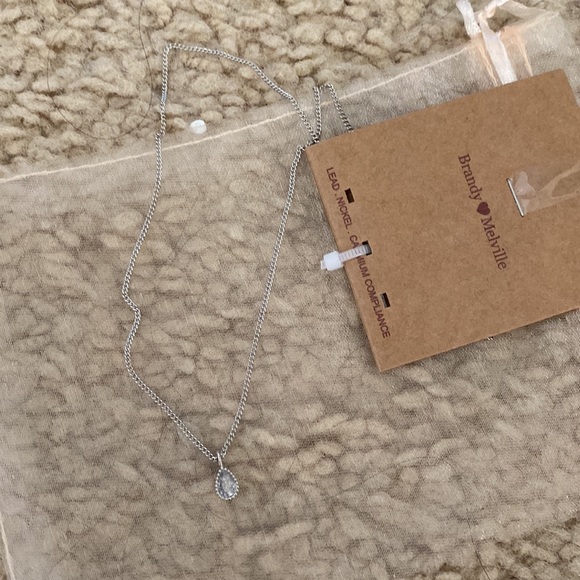 Brandy melville silver diamond charm necklace - Picture 4 of 4